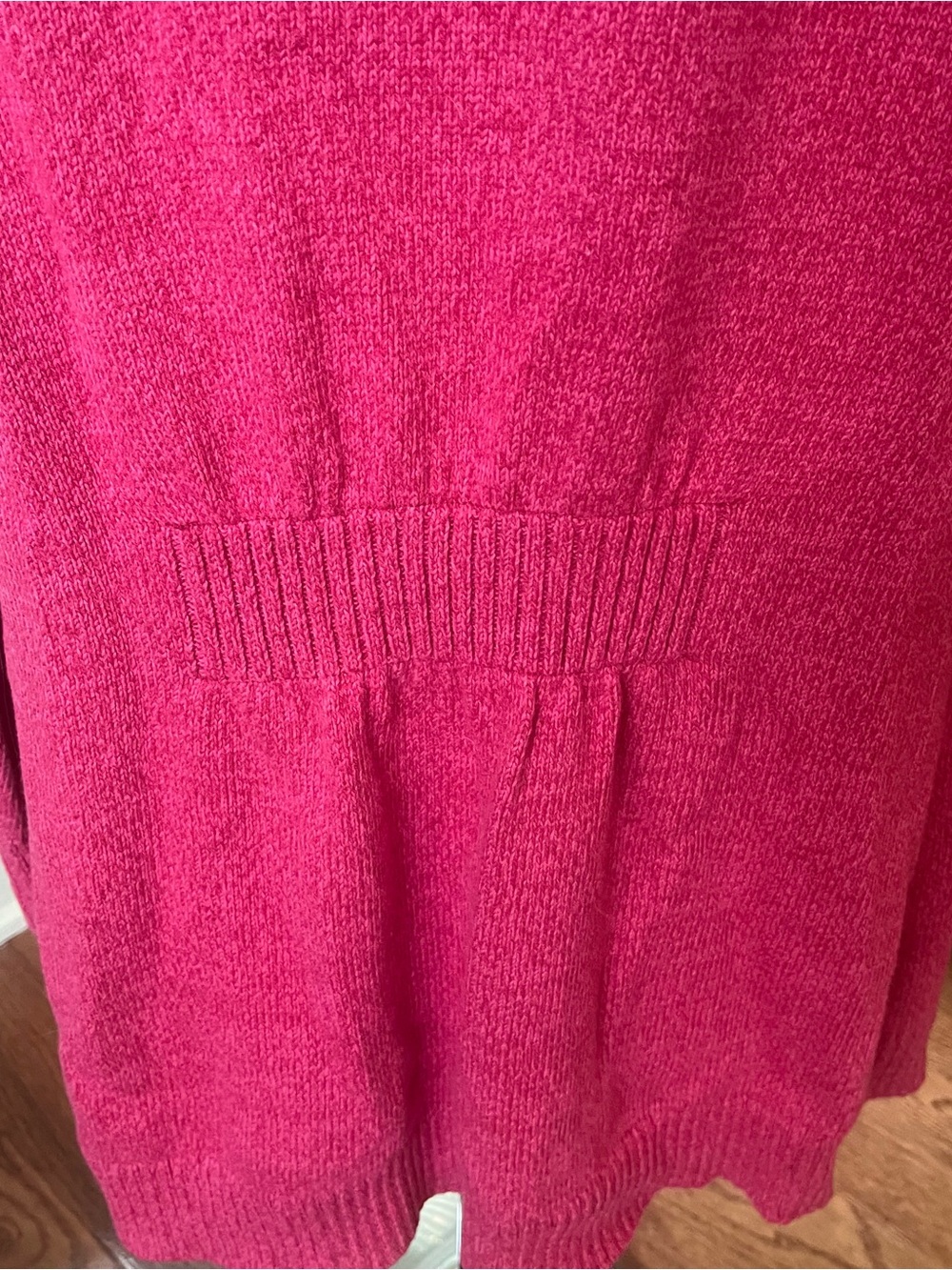 L.L. Bean Open-Front Magenta Pink Shawl Collar Cardigan size M - Picture 5 of 7
